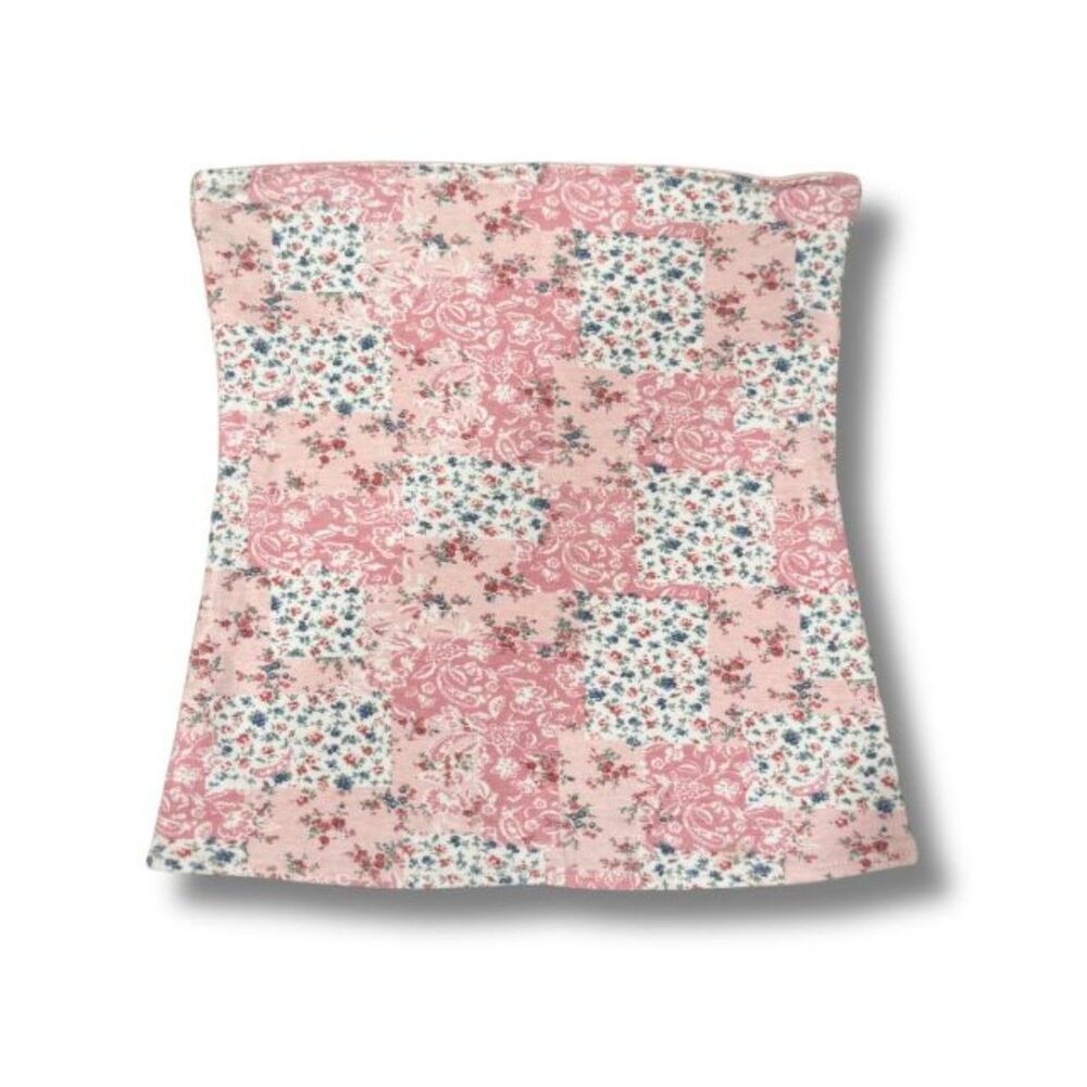 Hollister Floral Reversible Tube Top - Pink, White, XS